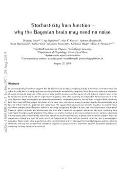Stochasticity from function -- why the Bayesian brain may need no noise