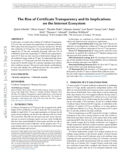The Rise of Certificate Transparency and Its Implications on the
  Internet Ecosystem