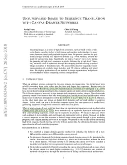 Unsupervised Image to Sequence Translation with Canvas-Drawer Networks