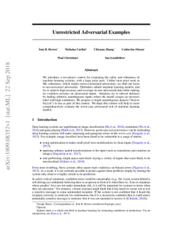 Unrestricted Adversarial Examples