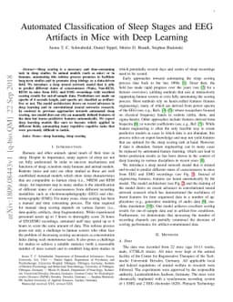 Automated Classification of Sleep Stages and EEG Artifacts in Mice with
  Deep Learning