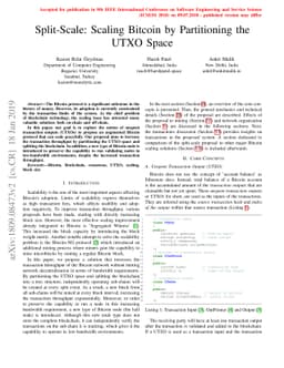 Split-Scale: Scaling Bitcoin by Partitioning the UTXO Space