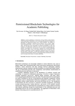 Permissioned Blockchain Technologies for Academic Publishing