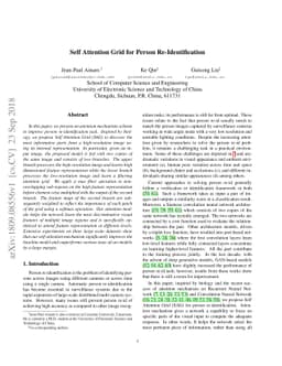 Self Attention Grid for Person Re-Identification