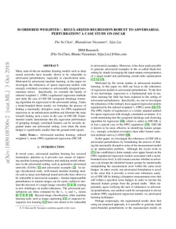 Is Ordered Weighted $\ell_1$ Regularized Regression Robust to
  Adversarial Perturbation? A Case Study on OSCAR