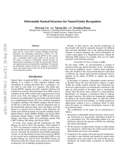 Deformable Stacked Structure for Named Entity Recognition