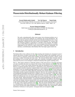 Wasserstein Distributionally Robust Kalman Filtering