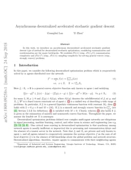 Asynchronous decentralized accelerated stochastic gradient descent