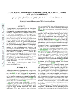 Attention Mechanism in Speaker Recognition: What Does It Learn in Deep
  Speaker Embedding?