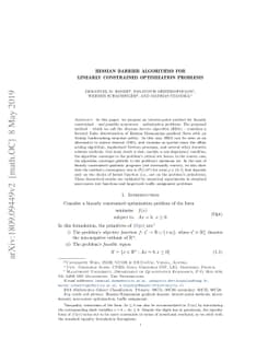 Hessian barrier algorithms for linearly constrained optimization
  problems