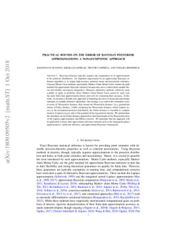 Practical bounds on the error of Bayesian posterior approximations: A
  nonasymptotic approach