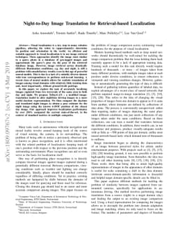 Night-to-Day Image Translation for Retrieval-based Localization