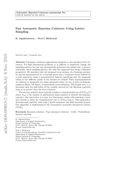Fast Automatic Bayesian Cubature Using Lattice Sampling