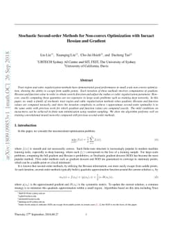 Stochastic Second-order Methods for Non-convex Optimization with Inexact
  Hessian and Gradient