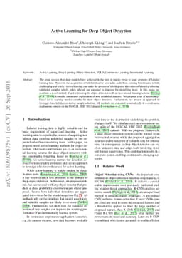 Active Learning for Deep Object Detection