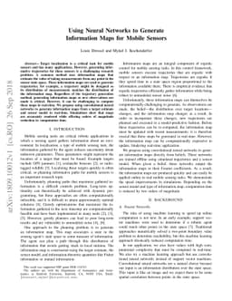 Using Neural Networks to Generate Information Maps for Mobile Sensors
