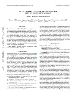 An extensible cluster-graph taxonomy for open set sound scene analysis