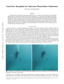Visual Diver Recognition for Underwater Human-Robot Collaboration