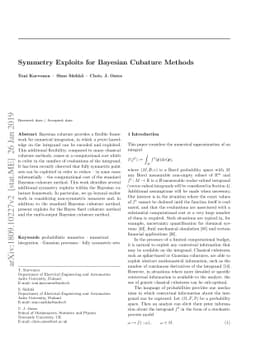 Symmetry Exploits for Bayesian Cubature Methods