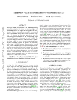 Multi-View Frame Reconstruction with Conditional GAN