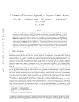 A Successive-Elimination Approach to Adaptive Robotic Sensing