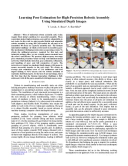 Learning Pose Estimation for High-Precision Robotic Assembly Using
  Simulated Depth Images
