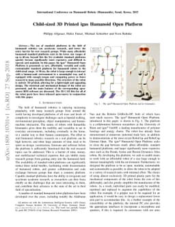 Child-sized 3D Printed igus Humanoid Open Platform