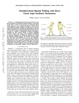 Omnidirectional Bipedal Walking with Direct Fused Angle Feedback
  Mechanisms