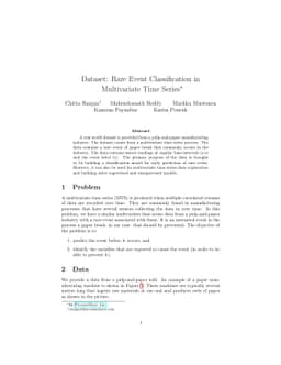 Dataset: Rare Event Classification in Multivariate Time Series
