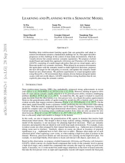 Learning and Planning with a Semantic Model