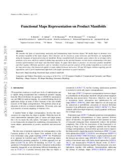 Functional Maps Representation on Product Manifolds