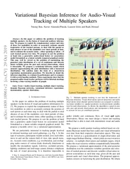 Variational Bayesian Inference for Audio-Visual Tracking of Multiple
  Speakers