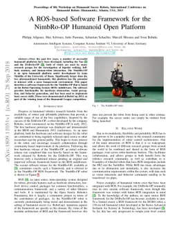 A ROS-based Software Framework for the NimbRo-OP Humanoid Open Platform