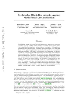 Explainable Black-Box Attacks Against Model-based Authentication