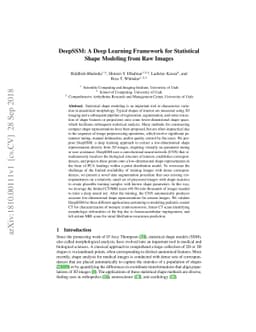 DeepSSM: A Deep Learning Framework for Statistical Shape Modeling from
  Raw Images