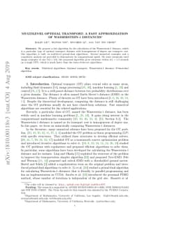 Multilevel Optimal Transport: a Fast Approximation of Wasserstein-1
  distances