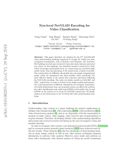 Non-local NetVLAD Encoding for Video Classification