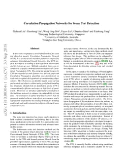 Correlation Propagation Networks for Scene Text Detection
