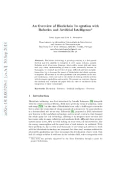 An Overview of Blockchain Integration with Robotics and Artificial
  Intelligence