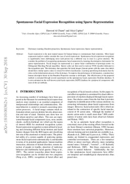 Spontaneous Facial Expression Recognition using Sparse Representation