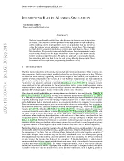 Identifying Bias in AI using Simulation