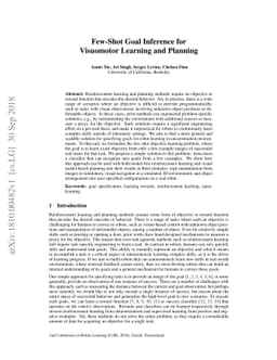 Few-Shot Goal Inference for Visuomotor Learning and Planning