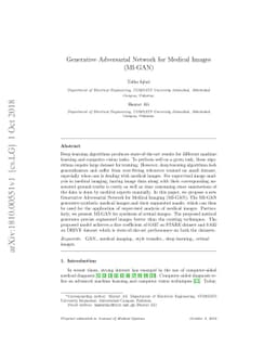 Generative Adversarial Network for Medical Images (MI-GAN)