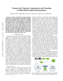 Unsupervised Trajectory Segmentation and Promoting of Multi-Modal
  Surgical Demonstrations