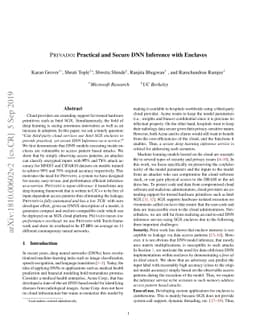 Privado: Practical and Secure DNN Inference with Enclaves