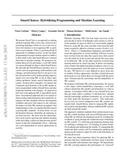 SmartChoices: Hybridizing Programming and Machine Learning