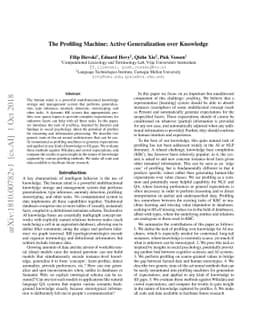 The Profiling Machine: Active Generalization over Knowledge