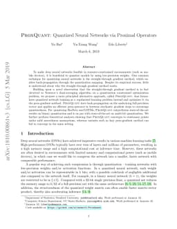 ProxQuant: Quantized Neural Networks via Proximal Operators