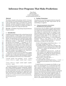 Inference Over Programs That Make Predictions