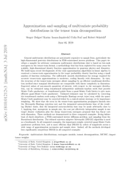 Approximation and sampling of multivariate probability distributions in
  the tensor train decomposition